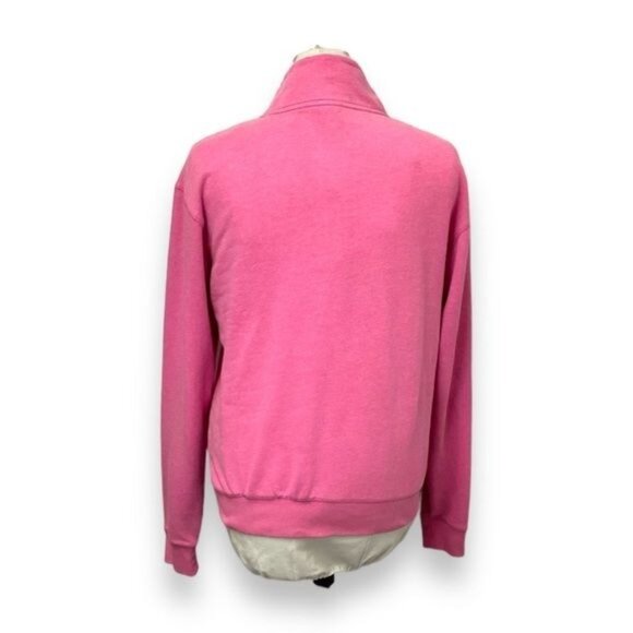 PINK Women’s Long Sleeve 1/4 Zip Collar Pullover Sweatshirt, Pink, size XS - Picture 5 of 7